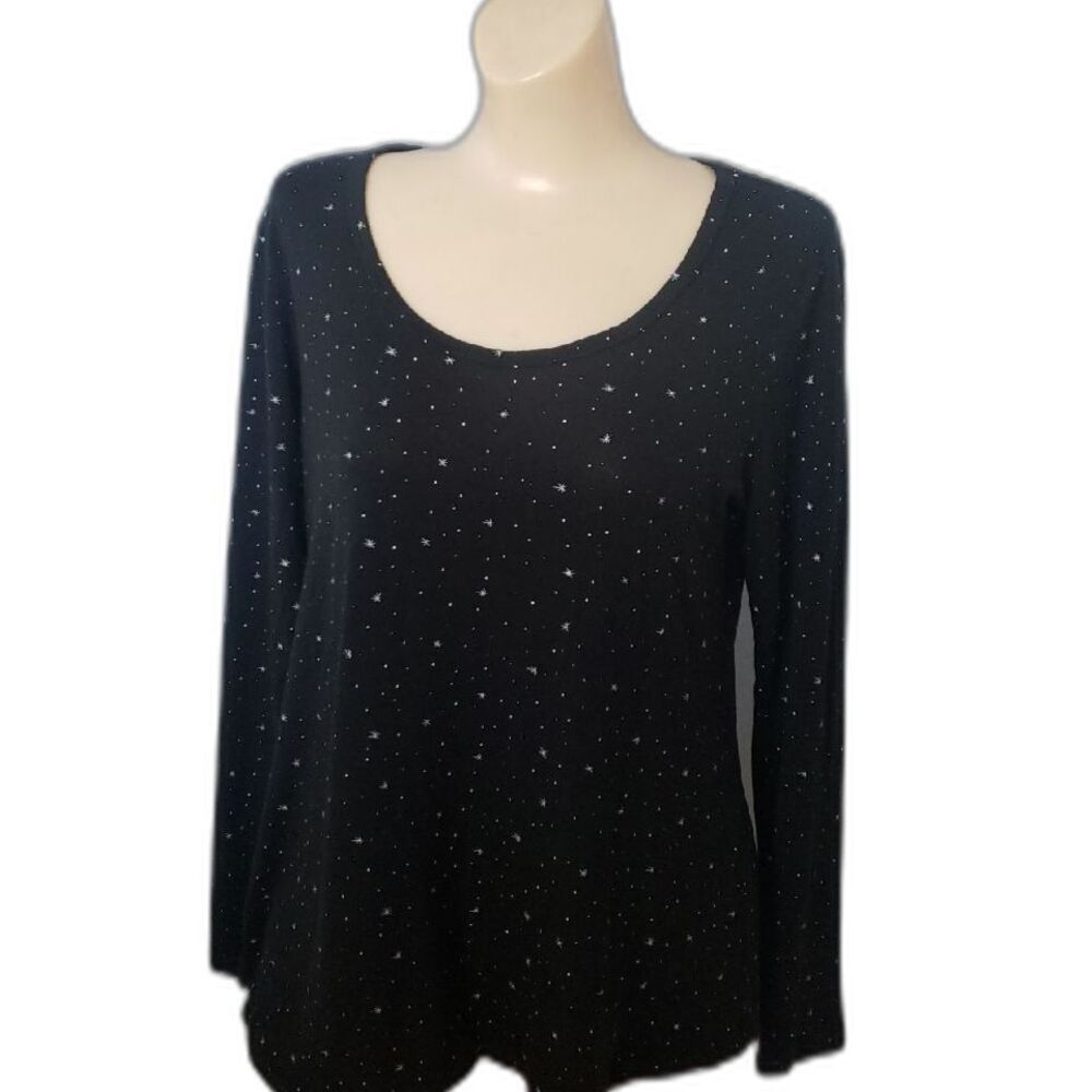 Dip Long Sleeve Celestial Rayon T-shirt Top sz L
